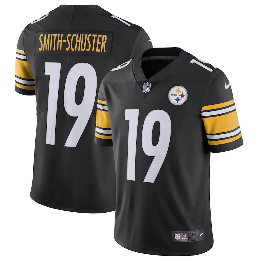 Men Pittsburgh Steelers 19 JuJu Smith-Schuster Nike Black Team Color Vapor Untouchable Limited NFL Jersey
